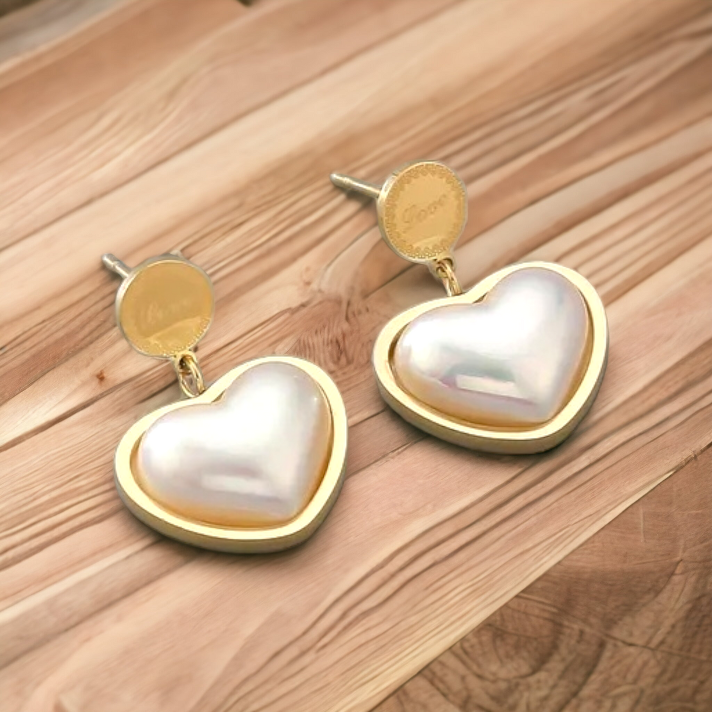 Heart Pearl Necklace Set