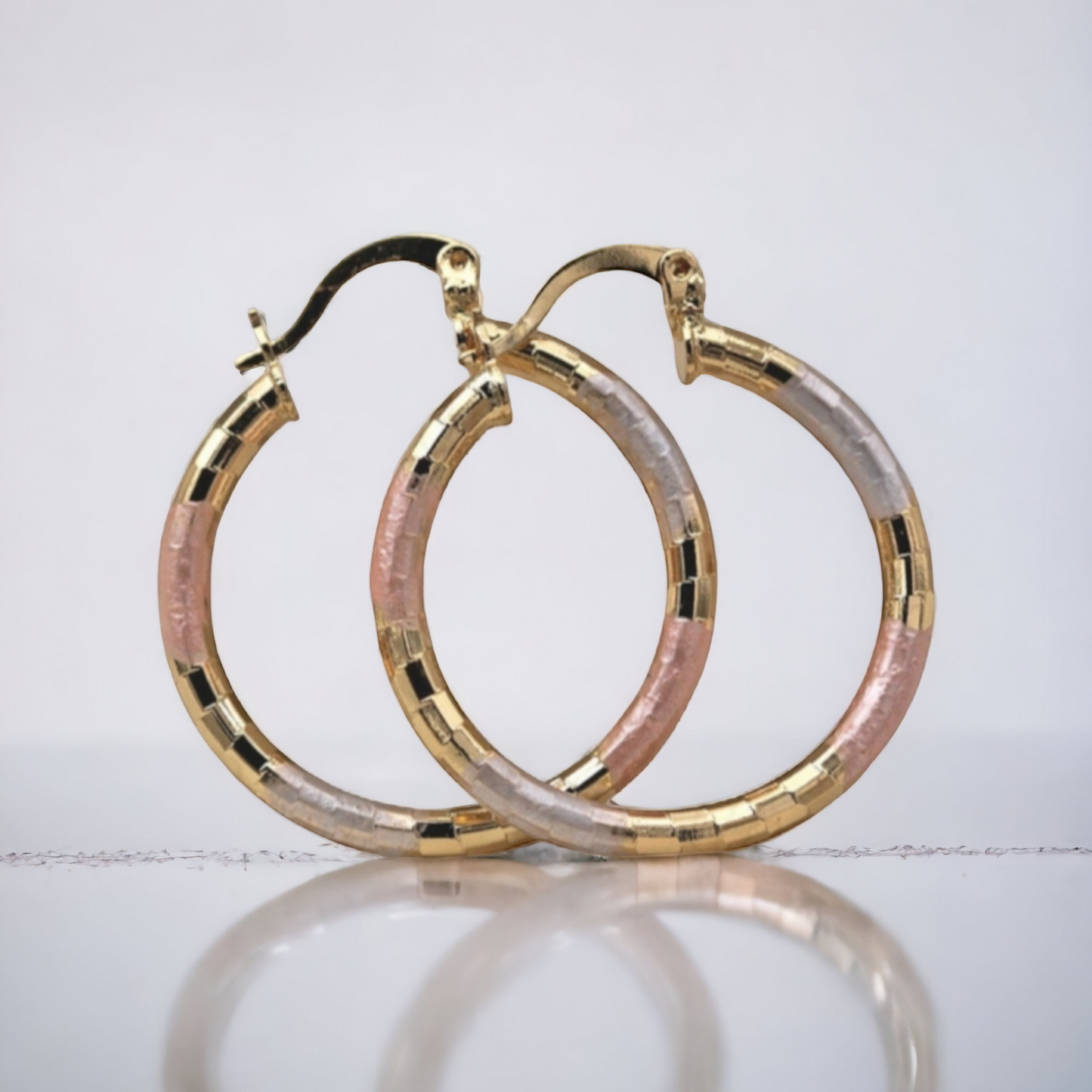 Two Tone Hoop Earring