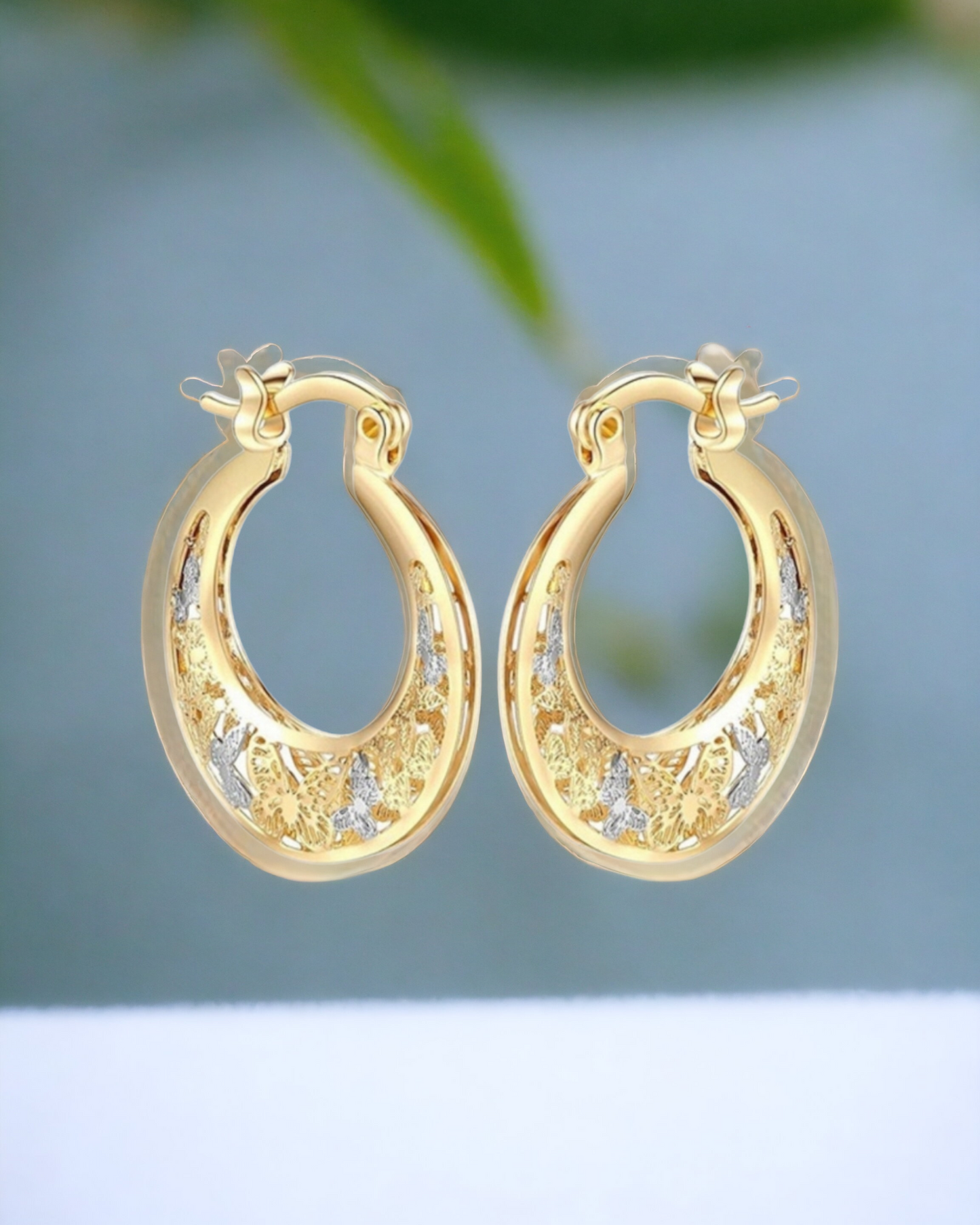 Butterfly Hoop Earring