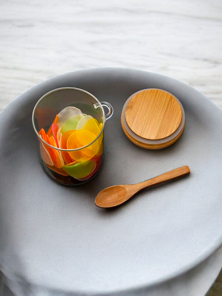Airtight Glass Jar Set with Bamboo Lid & Spoon – 2 Pack