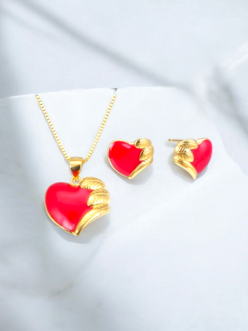 Classic Red Heart Necklace