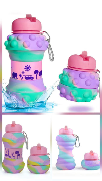 Mom Life Charm Tote Set – With Keychain & Collapsible Bottle (Pastel Edition)