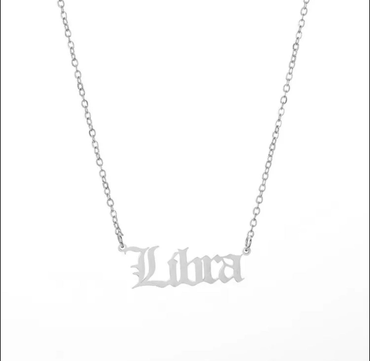 Astrology Zodiac Letters Pendant Necklace