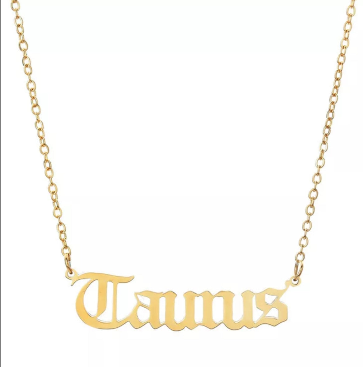 Astrology Zodiac Letters Pendant Necklace