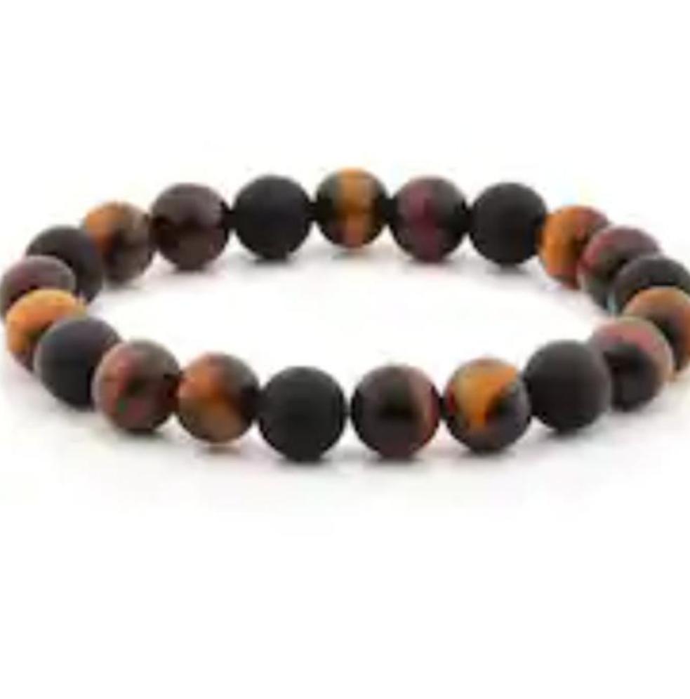 Strech Natural Stone lava Bracelet