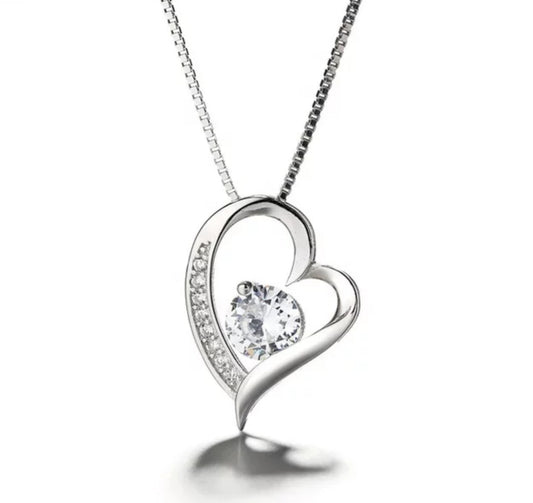 Open Heart Pendant Necklace