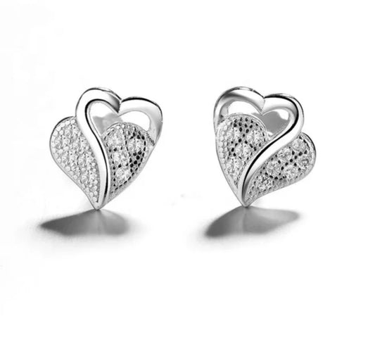 Double Heart Stud.