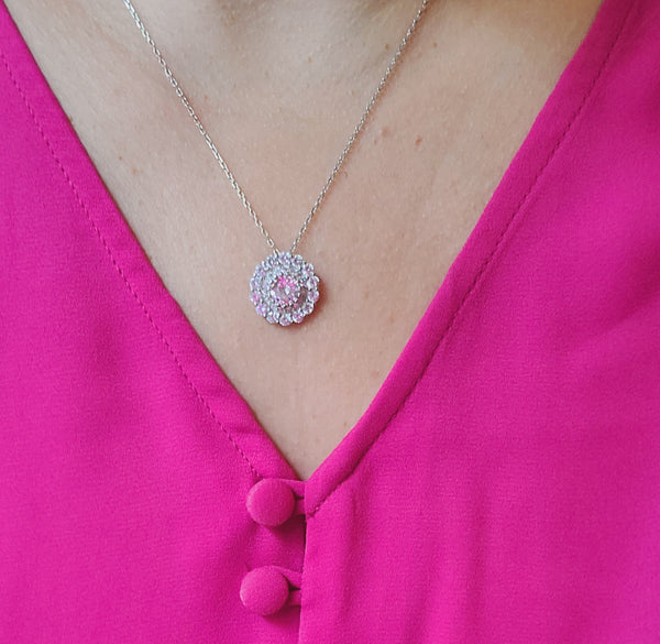 Round Pave Necklace