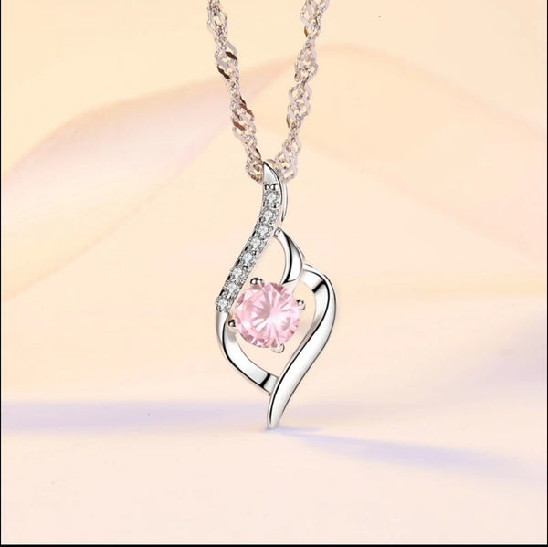 Cubic Zirconia Twist Pendant