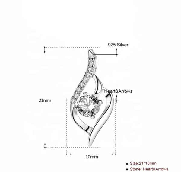 Cubic Zirconia Twist Pendant