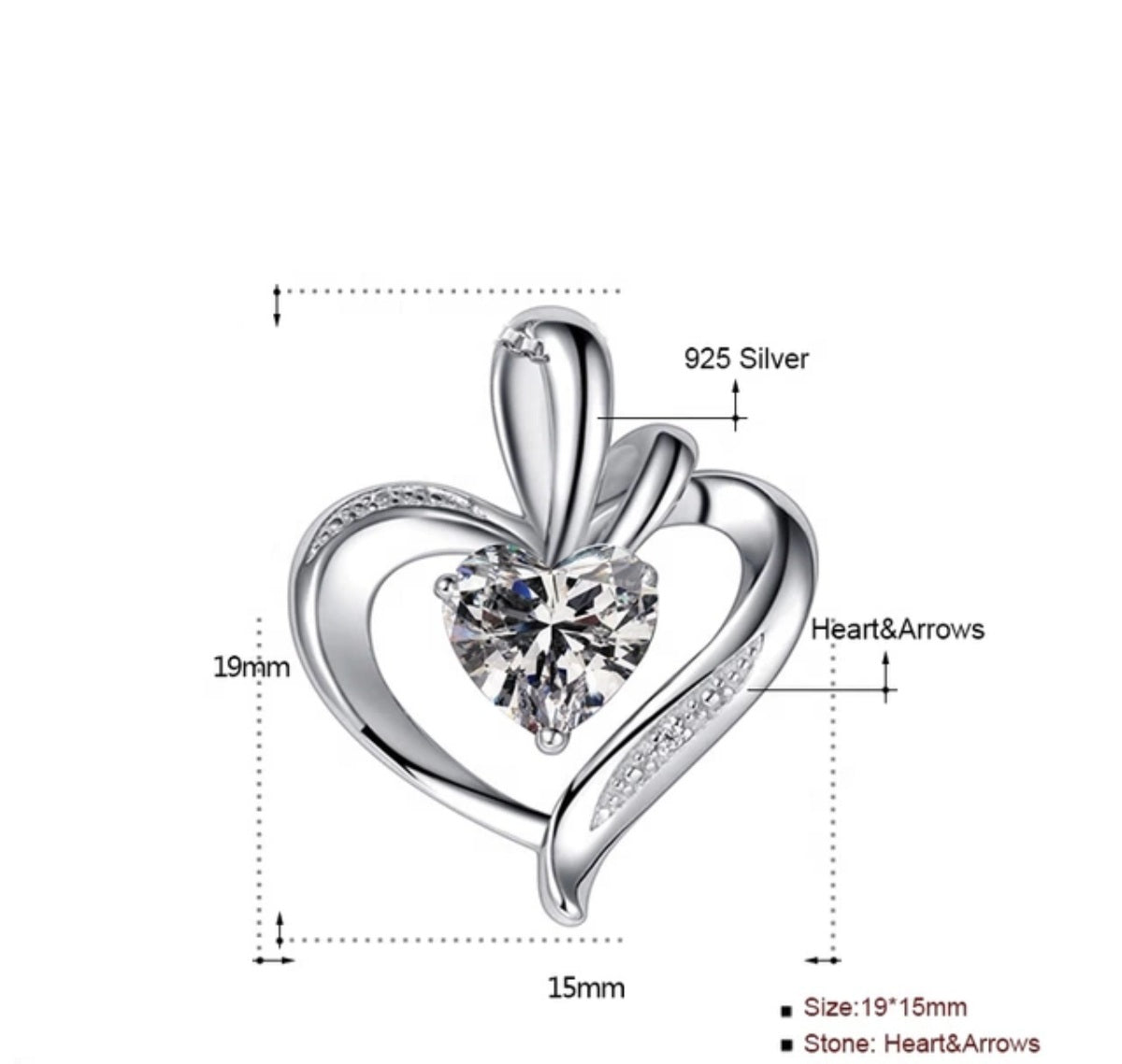 CZ Double Heart Necklace