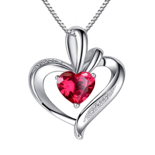 CZ Double Heart Necklace