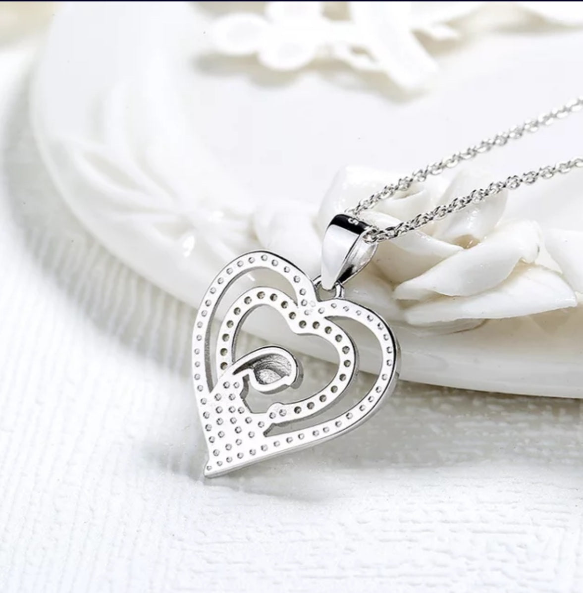 Double Heart Mom Necklace