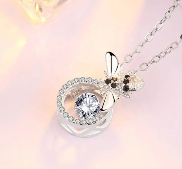 Honey Bee Floating Necklace
