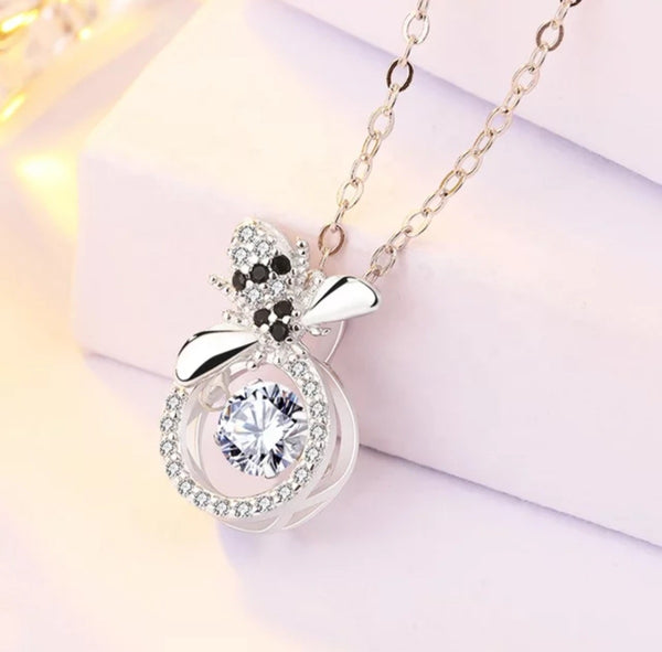 Honey Bee Floating Necklace