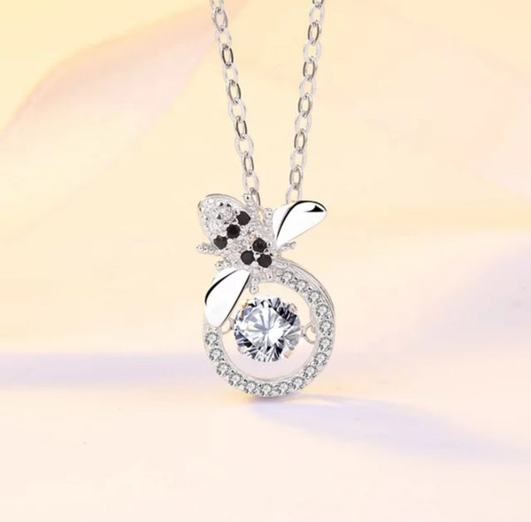 Honey Bee Floating Necklace
