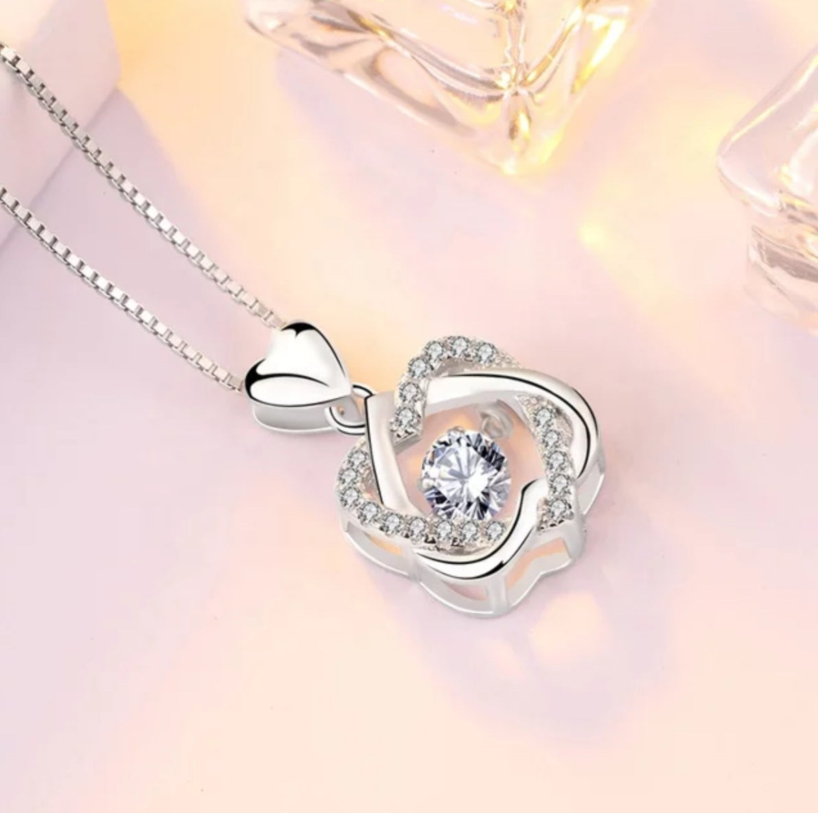 Floating Heart  Necklace