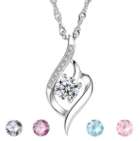 Cubic Zirconia Twist Pendant