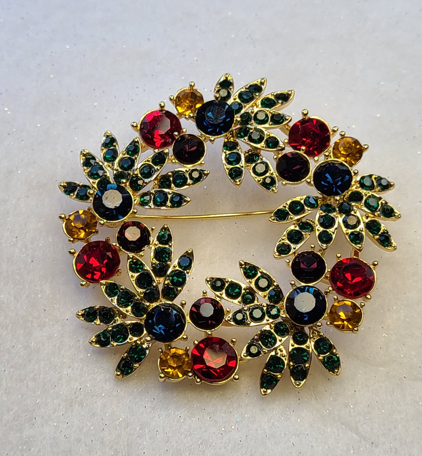 Multicolor Rhinestones Brooch