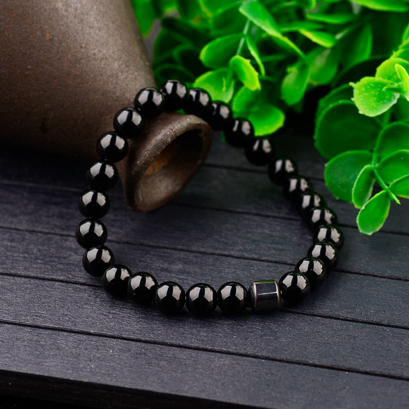 Strech Natural Stone lava Bracelet