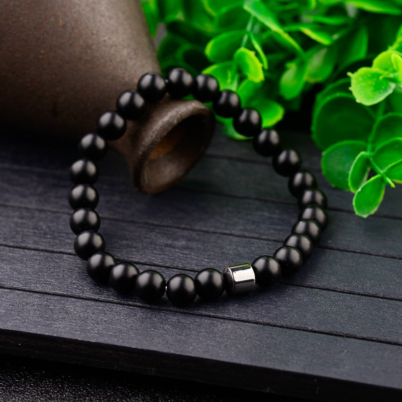 Strech Natural Stone lava Bracelet