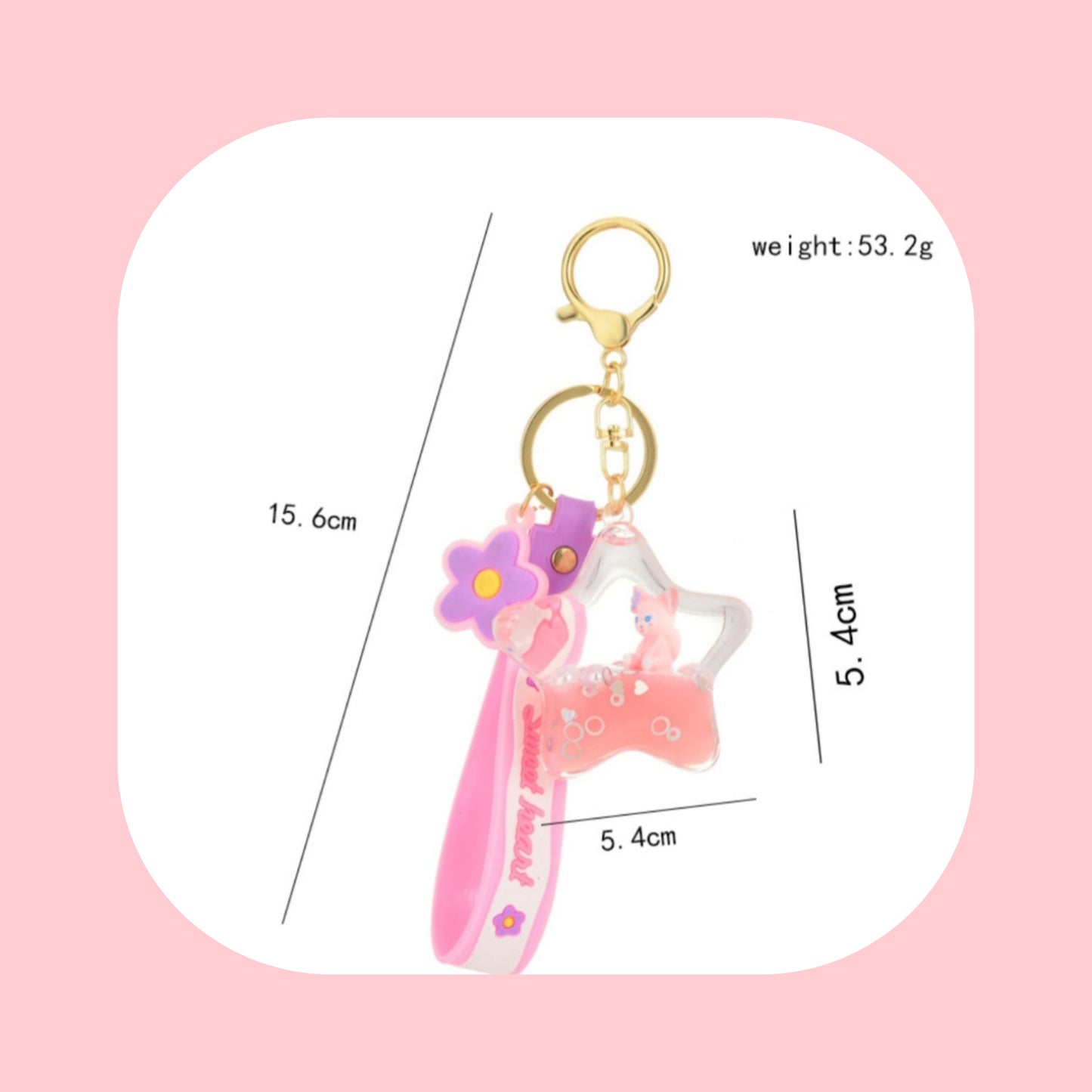 Pink Oiled  Keychain