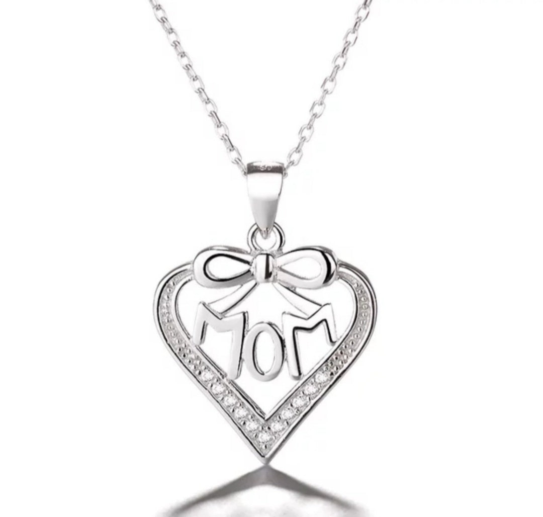 Mom & Mama Heart  Necklace.