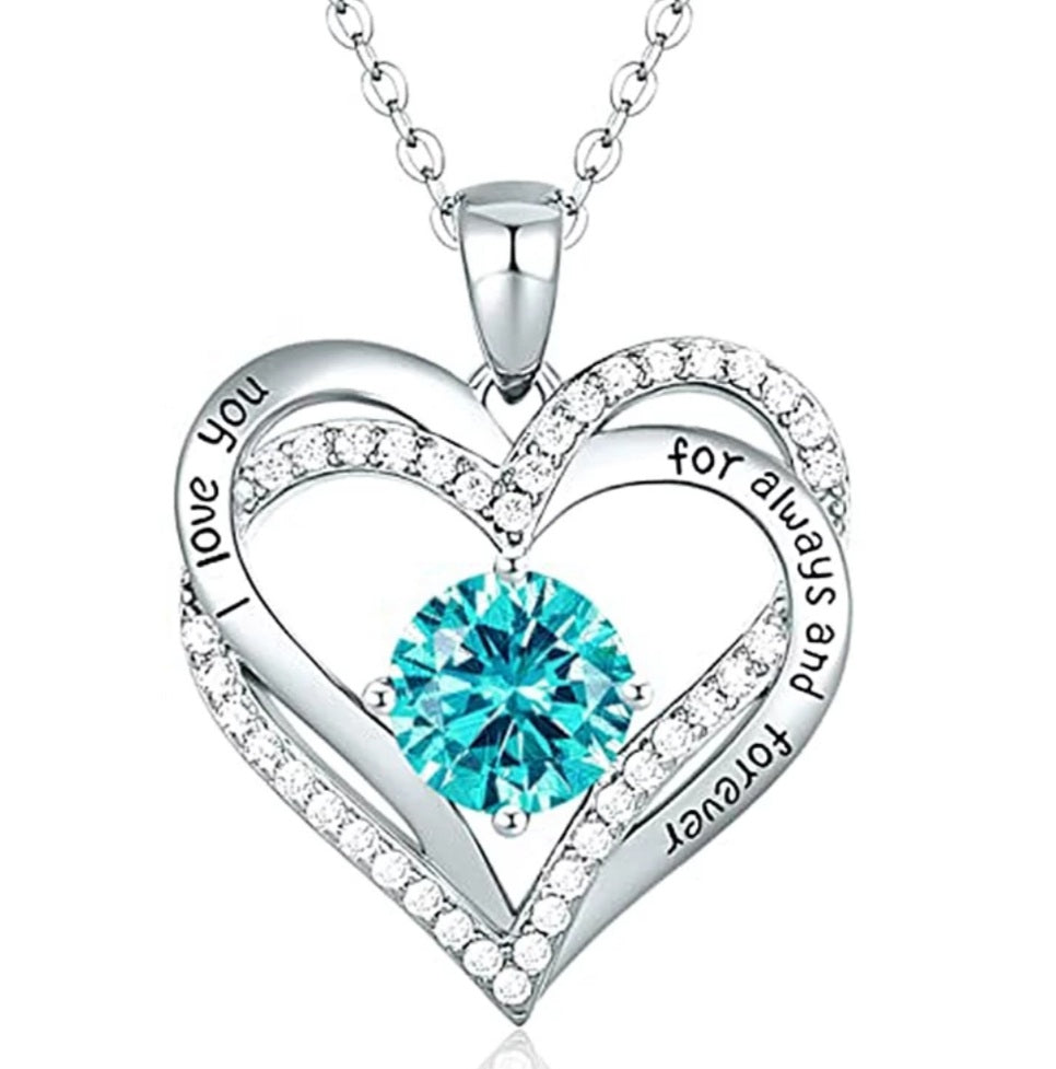 Birthstones Heart Necklace