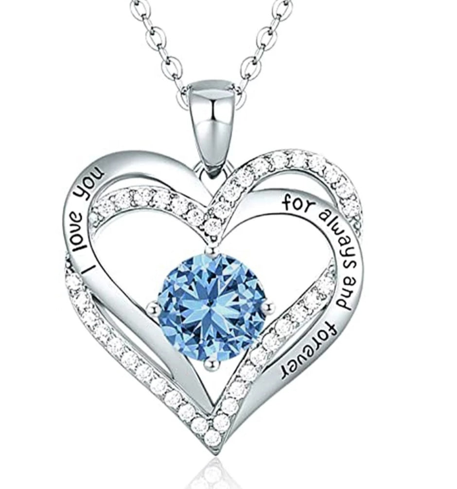 Birthstones Heart Necklace