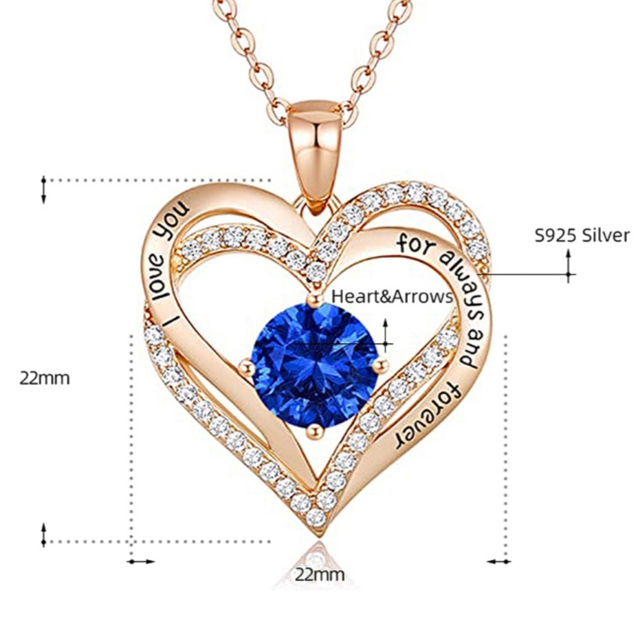 Birthstones Heart Necklace