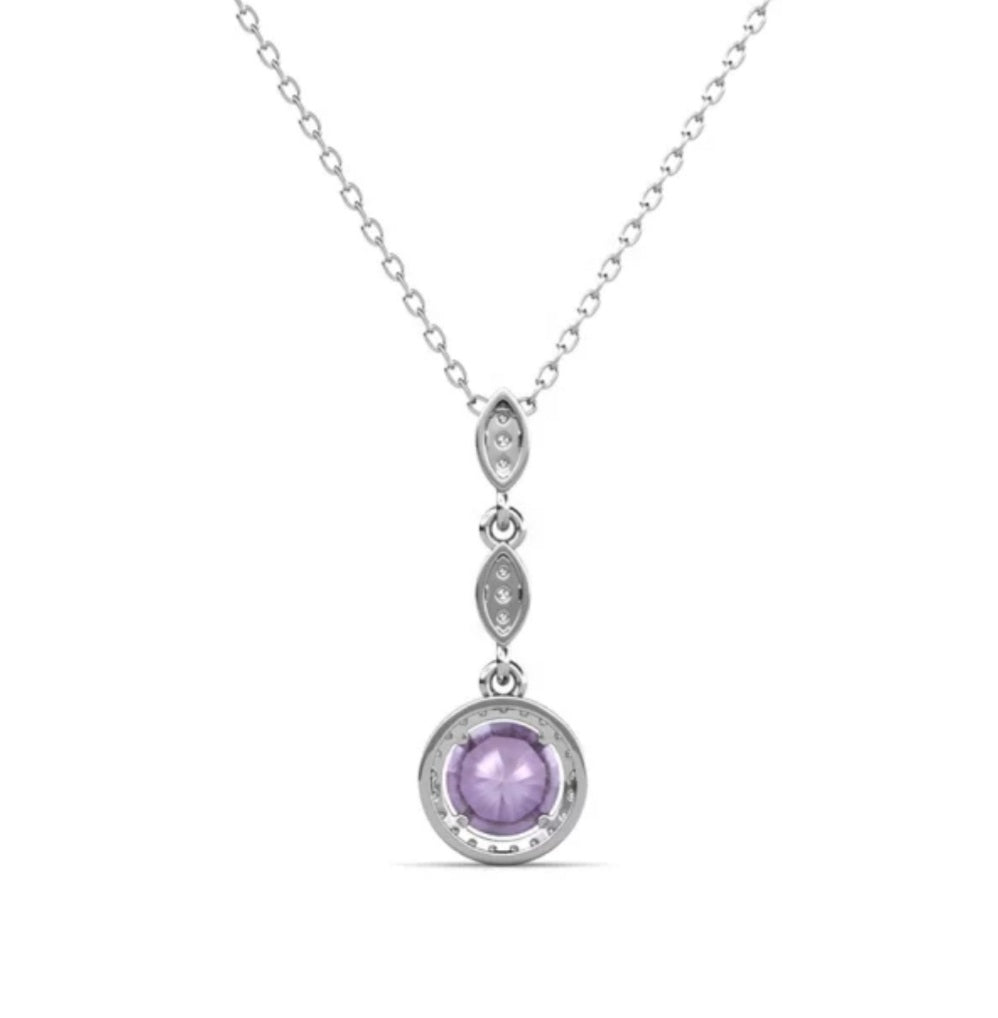 Alexandrite Halo Necklace