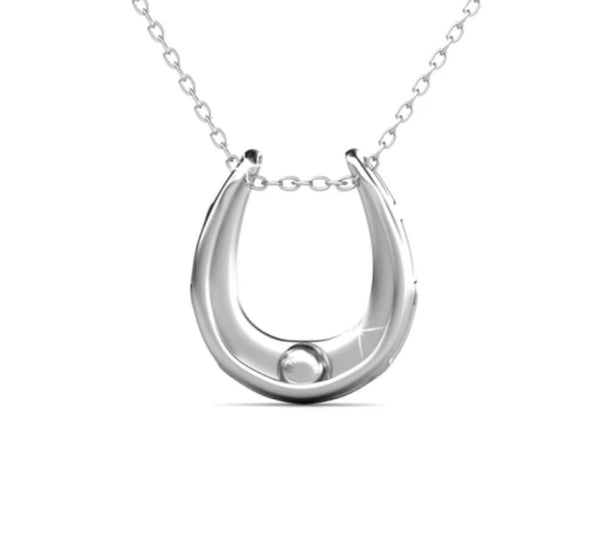 Horseshoe Single Crystal Pendant