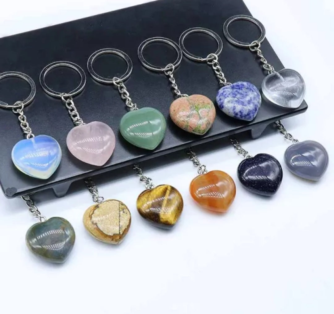 Healing Natural Stones Keychain