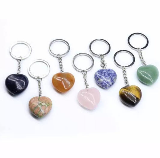 Healing Natural Stones Keychain