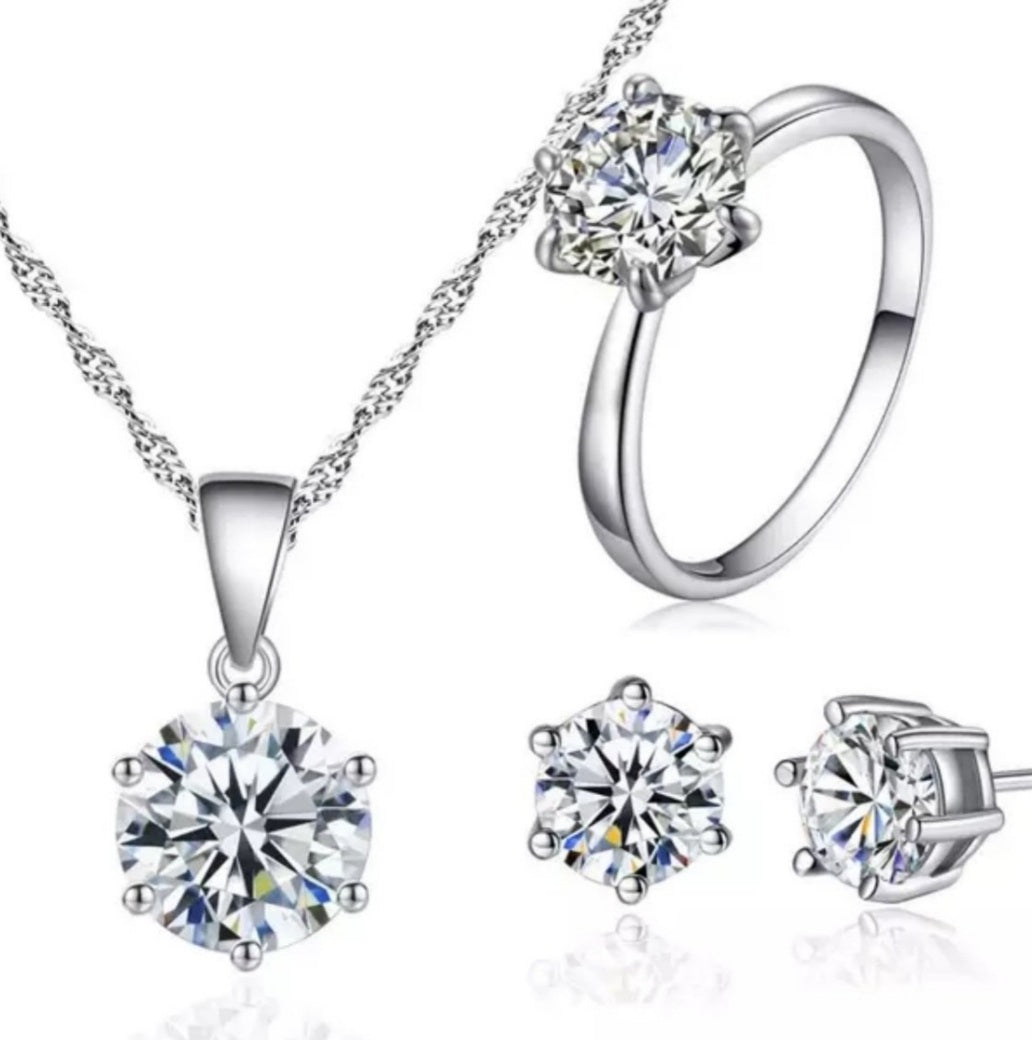 Austria Crystal Solitaire Set