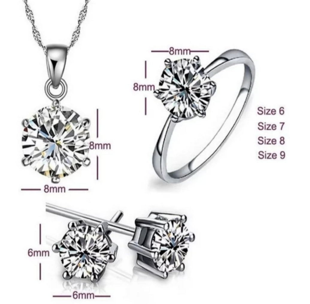 Austria Crystal Solitaire Set