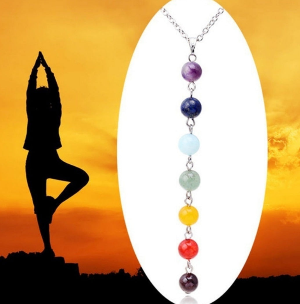 Chakra Reiki Bead Charm Necklace