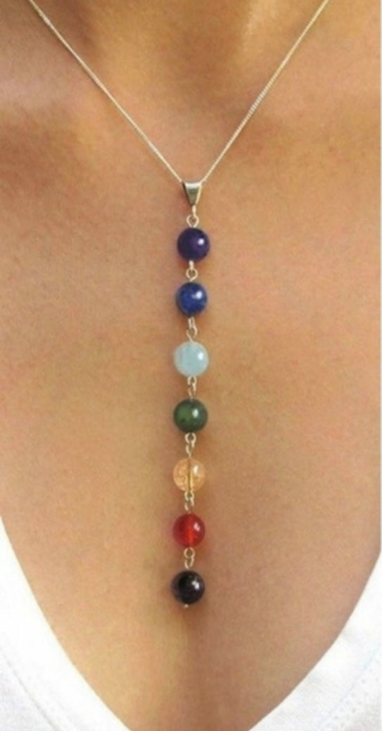 Chakra Reiki Bead Charm Necklace