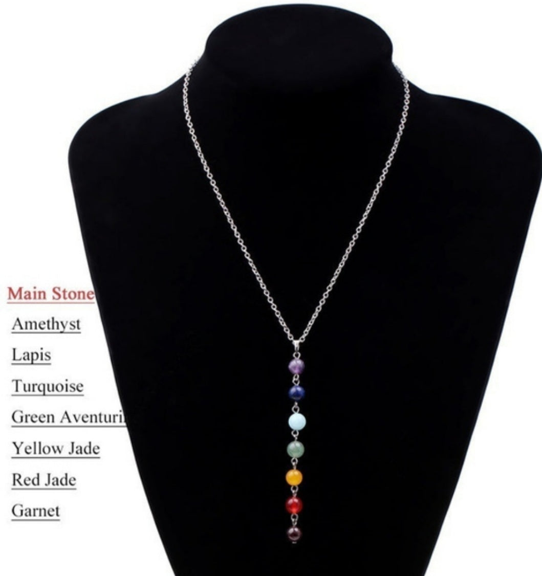 Chakra Reiki Bead Charm Necklace