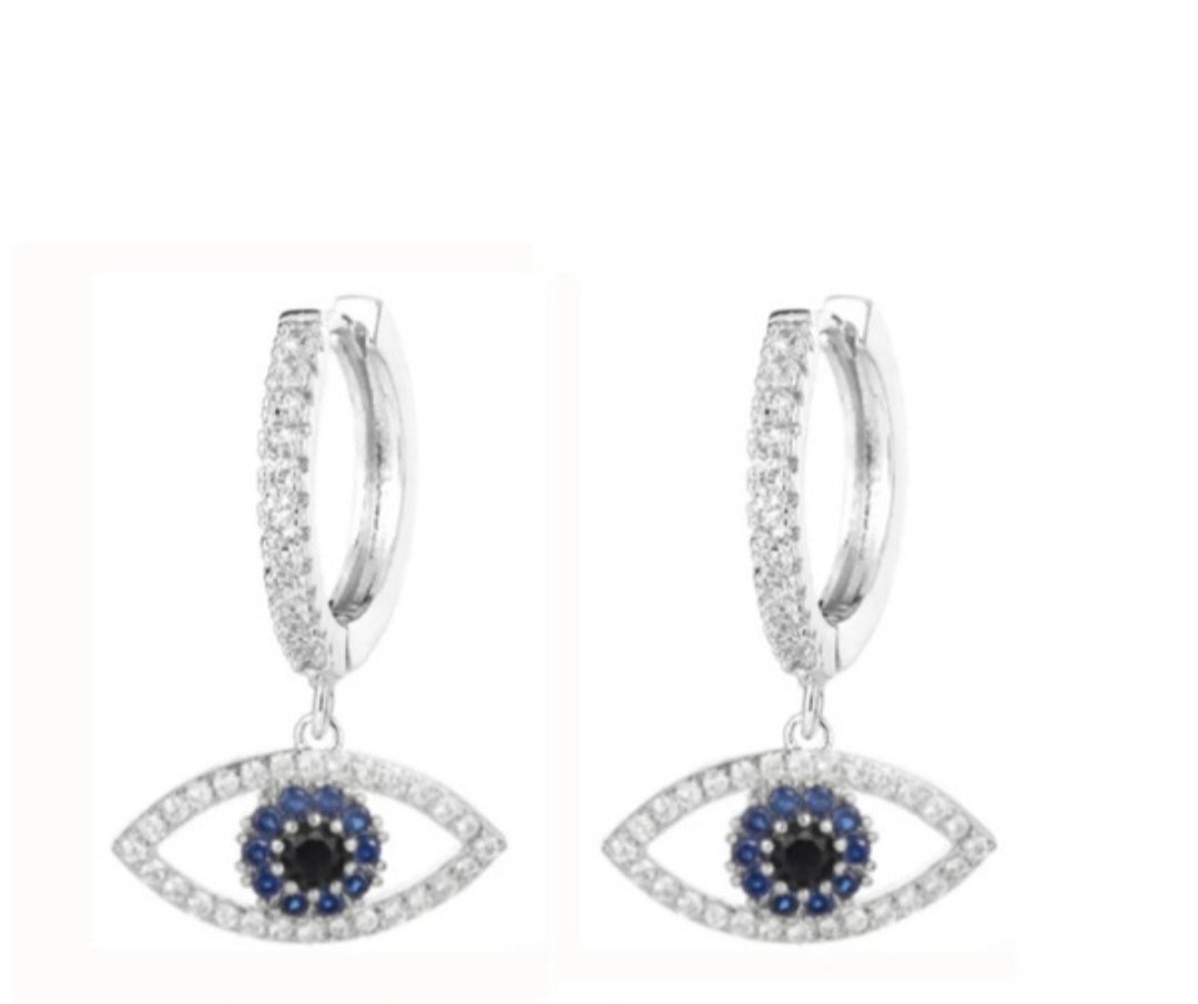 Evil Eye Hoop Earring