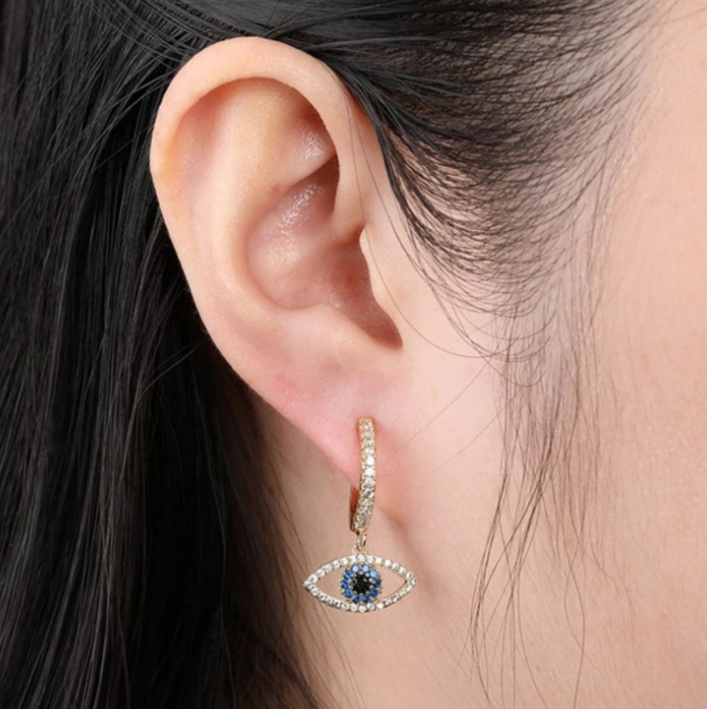 Evil Eye Hoop Earring