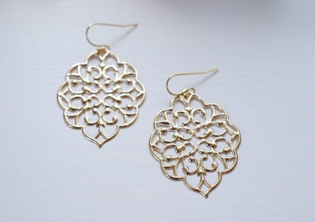 Filigree Hook Earring