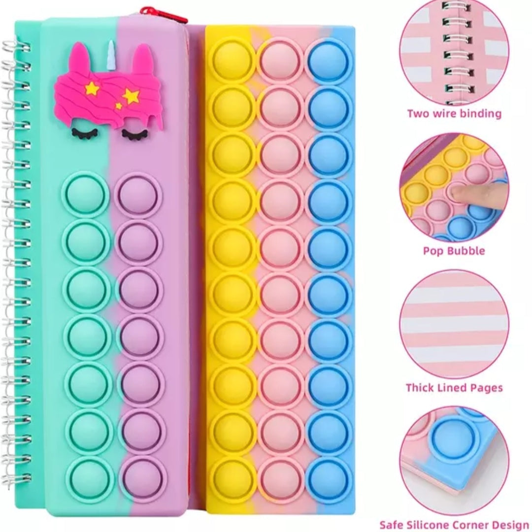 Pop-it Notebook Pencil Case