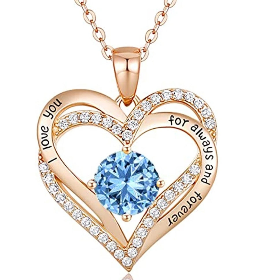 Birthstones Heart Necklace