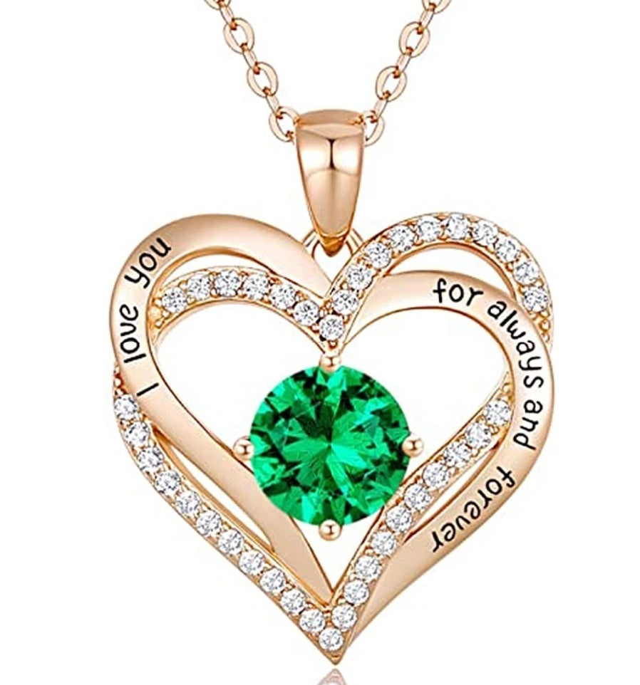 Birthstones Heart Necklace